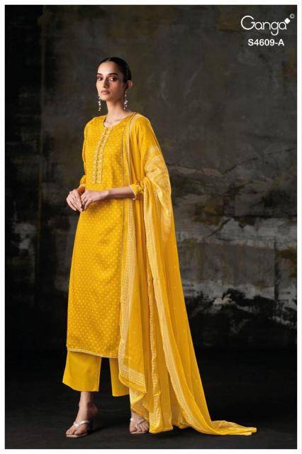 Ganga neliya 4609 Wholesale dress materials in Ahmedabad